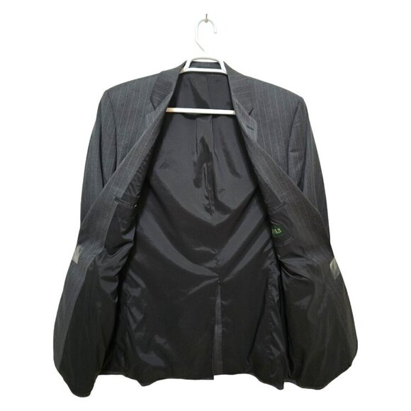 Ralph Lauren Gray Wool Pinstripe Single Breasted Blazer Sz 44L - Picture 6 of 11